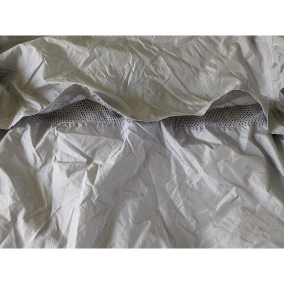 Vintage Adidas Windbreaker Track Jacket Trefoil Gray Women's Large 80s 90s Hood - Picture 11 of 11